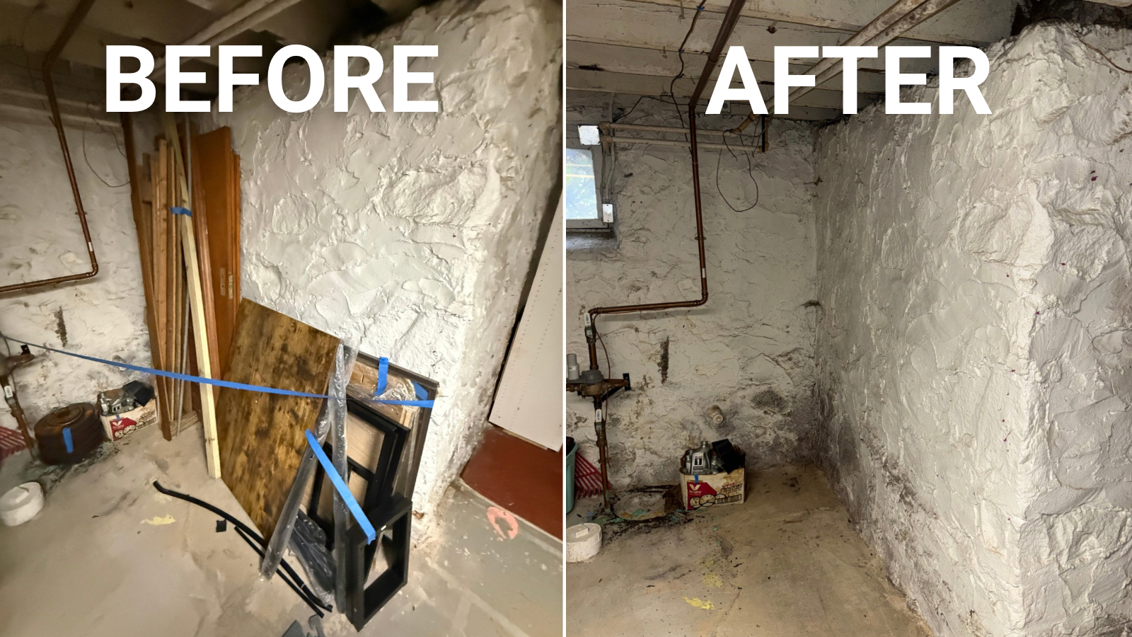 Before and after: Basement storage clear-out in Wisconsin by Badger State Junk